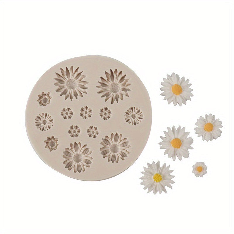 Mini Daisy Flower Silicone Mold for Fondant Cake Candy Chocolate Resin