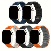 Waterproof Silicone Ocean Band for Apple Watch Series 1-9 Ultra SE 38mm-49mm Smartwatch Band