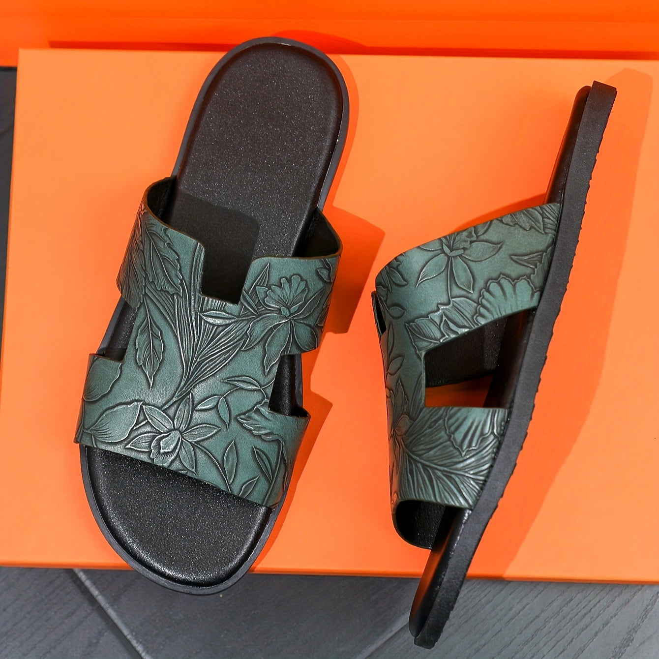 Men's Summer Outdoor Slippers Large Size 43-45 Anti-slip Wear-resistant Casual