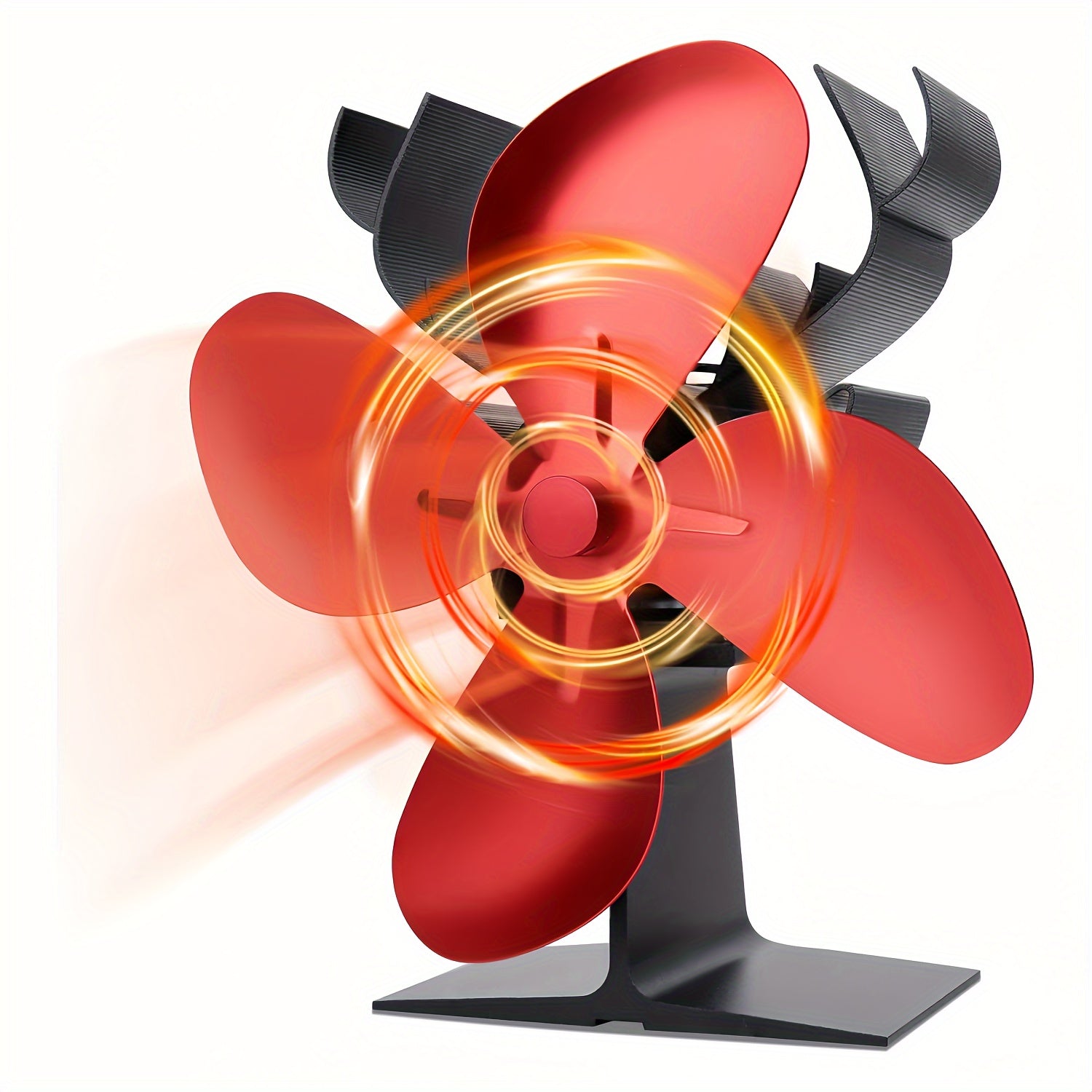 Hot Power Stove Fan Set of 4, Silent Wood Burner Heater, High Efficiency Heat Distributor