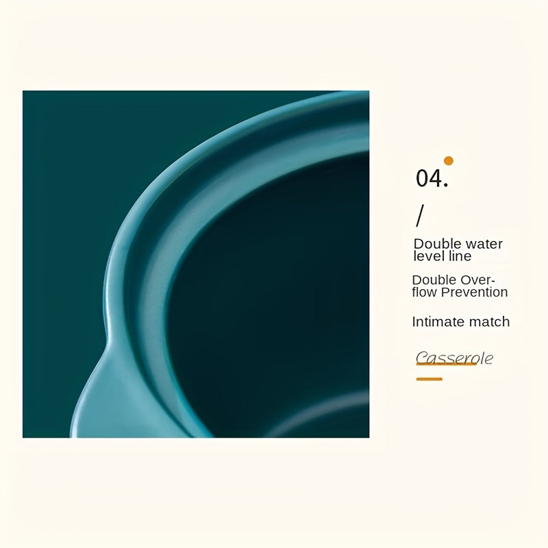 Красная/Зеленая 3L Традиционная Кастрюля из Сподумена с Нержавеющей Стальной Крышкой - Керамическая Чаша для Супа и Тушеного Мяса для Газовой Плиты, Идеально Подходит для Риса и Здорового Приготовления, Только Ручная Стирка