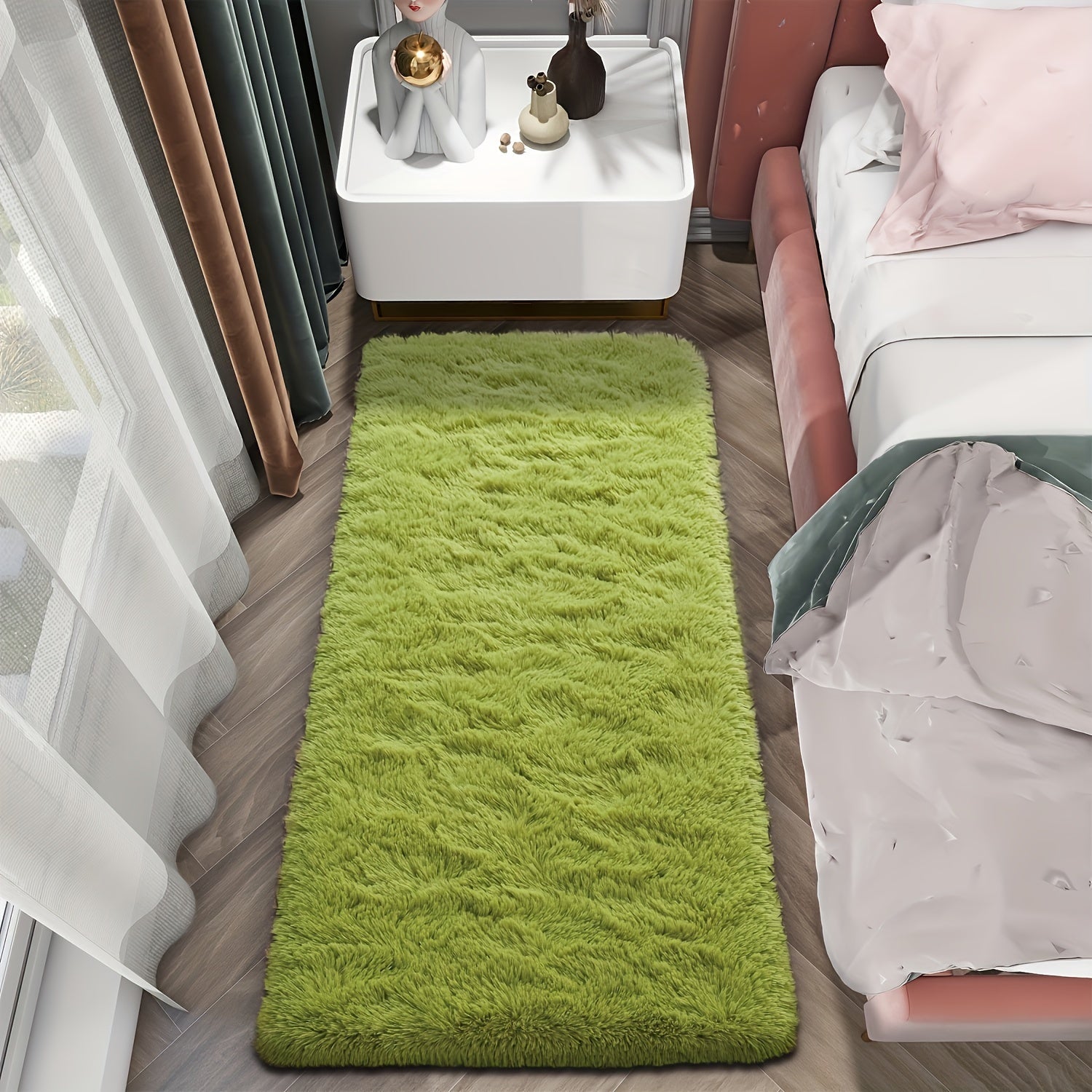 Yumshoq gradient rangli shaggy maydon, polyester maydon yashash xonasi, yotoqxona, divan, yotoq yonida, bay window uchun, mashinada yuvish mumkin, turli o'lchamlarda mavjud