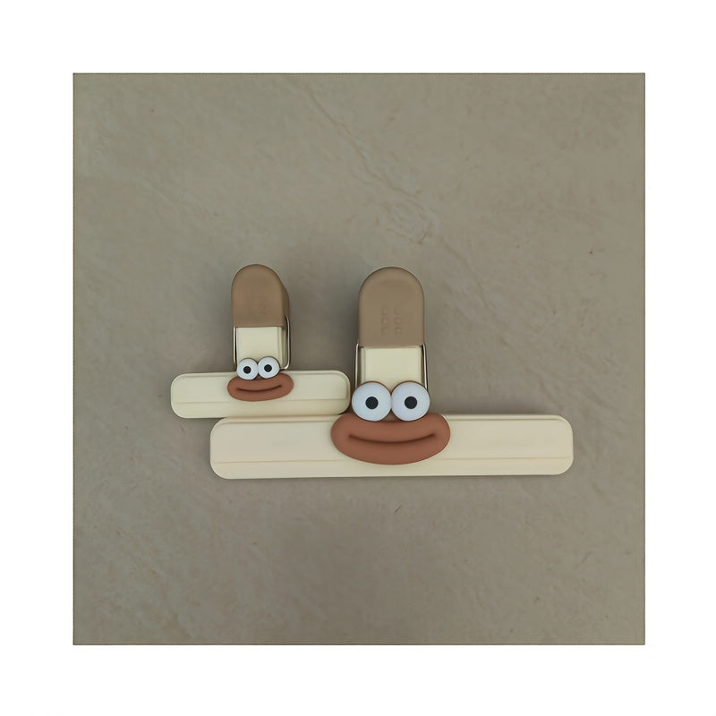 Dos juegos de pinzas para bolsas de comida, sellar bolsas de aperitivos, pinzas de plástico duraderas