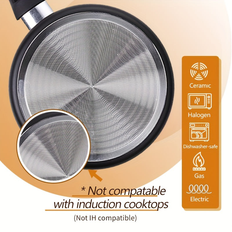 15-Piece Nonstick Cookware Set with Soup, Milk, and Frying Pans for Family and Gifting