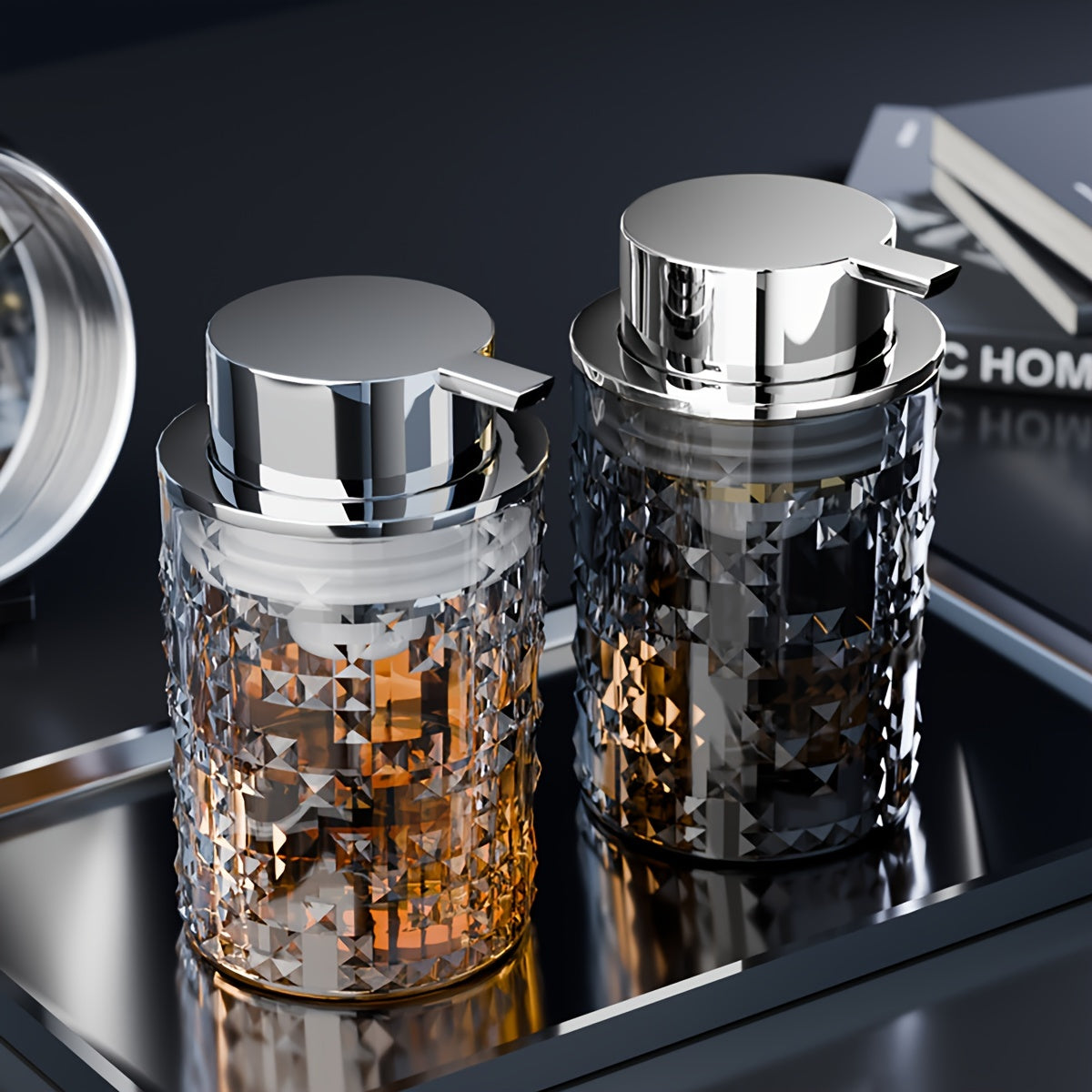 Dispensador de jabón reutilizable de espuma para limpiador facial, champú y gel de ducha, accesorio moderno para baño