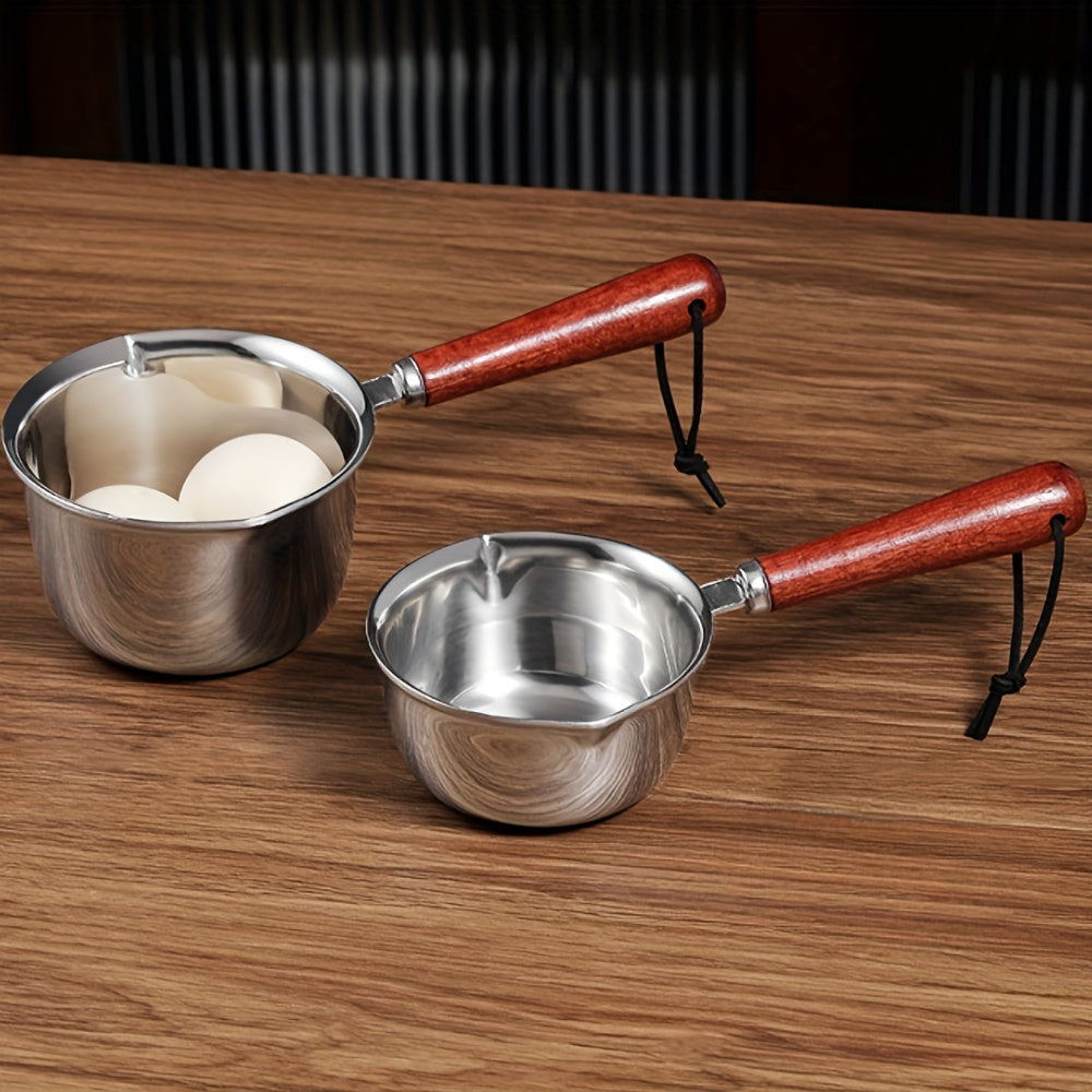 Small Stainless Steel Butter Warmer Melting Pot for Chocolate Cheese Omelets Kitchenware