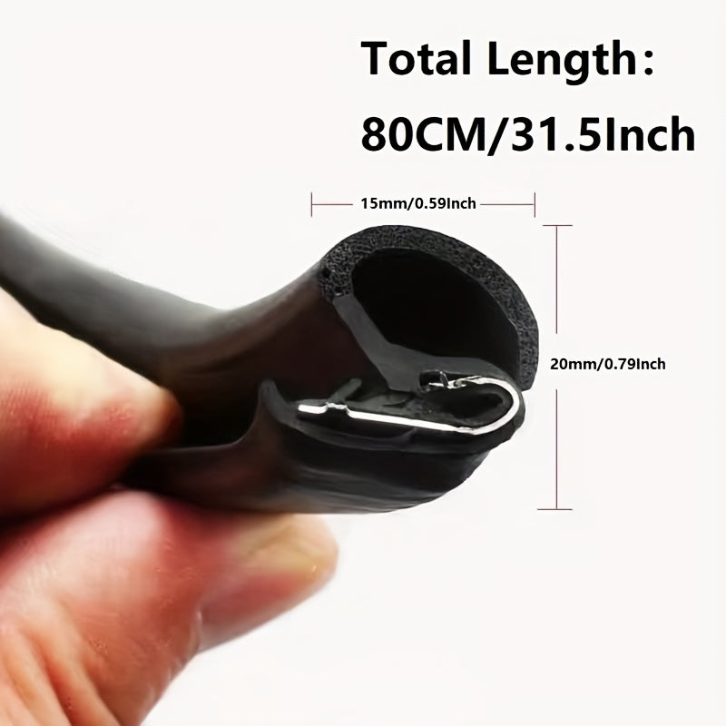 Car Door Edge Weatherstripping Seal Strip Set for B Pillar Rubber Protection
