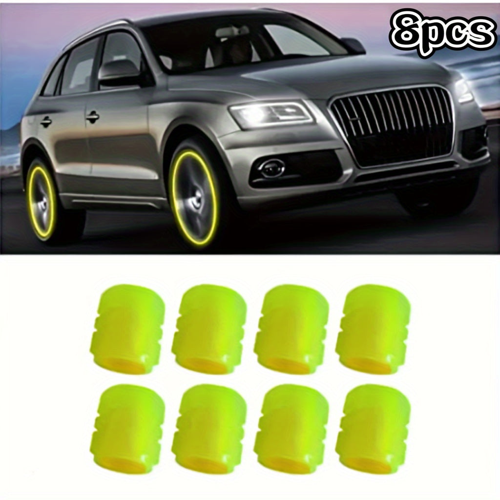 Car Tire Valve Caps Plastic Night Light 4/8/12 Pack for Cars Trucks SUVs Bikes