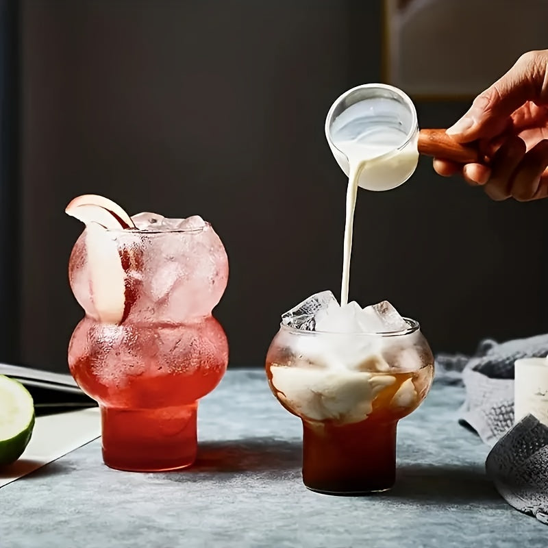 Clear Gourd-Shaped Cocktail Glass for Bars Pubs Clubs Restaurants or Home