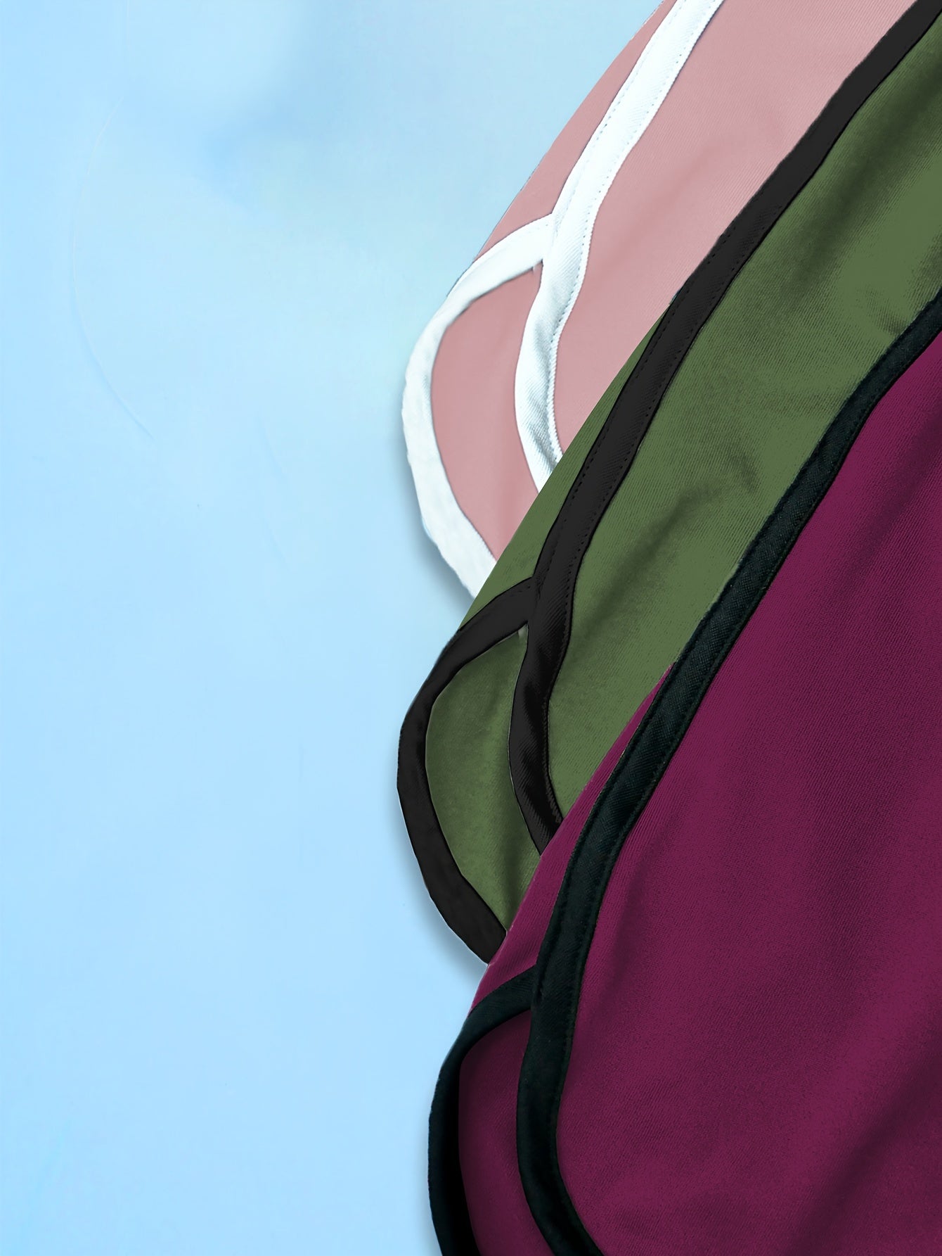 Women's Plus Size Color Block Casual Shorts 3-Pack