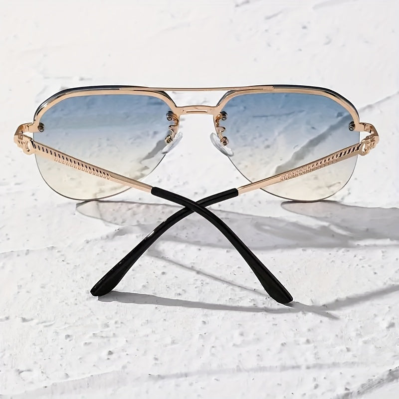 Винтажные очки с полукаркасом из нержавеющей стали для вождения и чтения