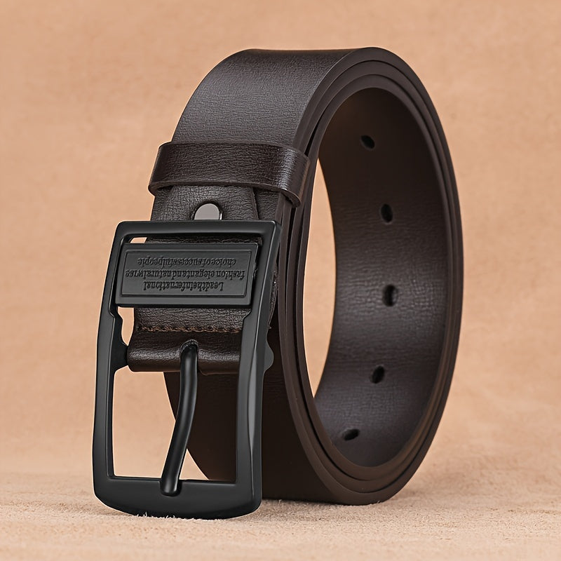 Yoshlardan o'rta yoshgacha bo'lgan erkaklar uchun ko'p funksiyali moda aksessuari - vintage qotishma avtomatik tasmali sozlanadigan erkaklar sun'iy charm belbog'i.