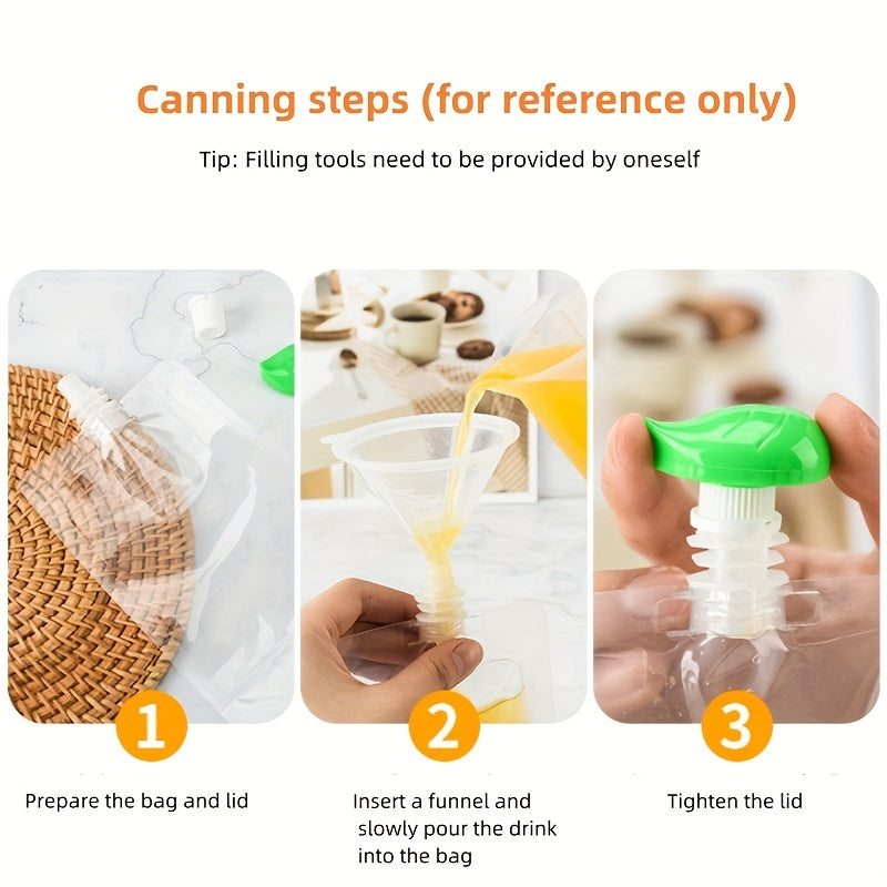 Pack of 50 Frosted Matte Liquid Nozzle Bags for Beverage and Soy Milk Packaging