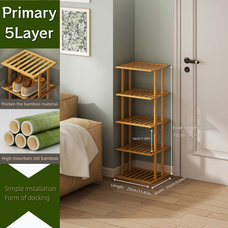 Деревянный обувной шкаф 3-8 уровней, экономящий место органайзер для прихожей