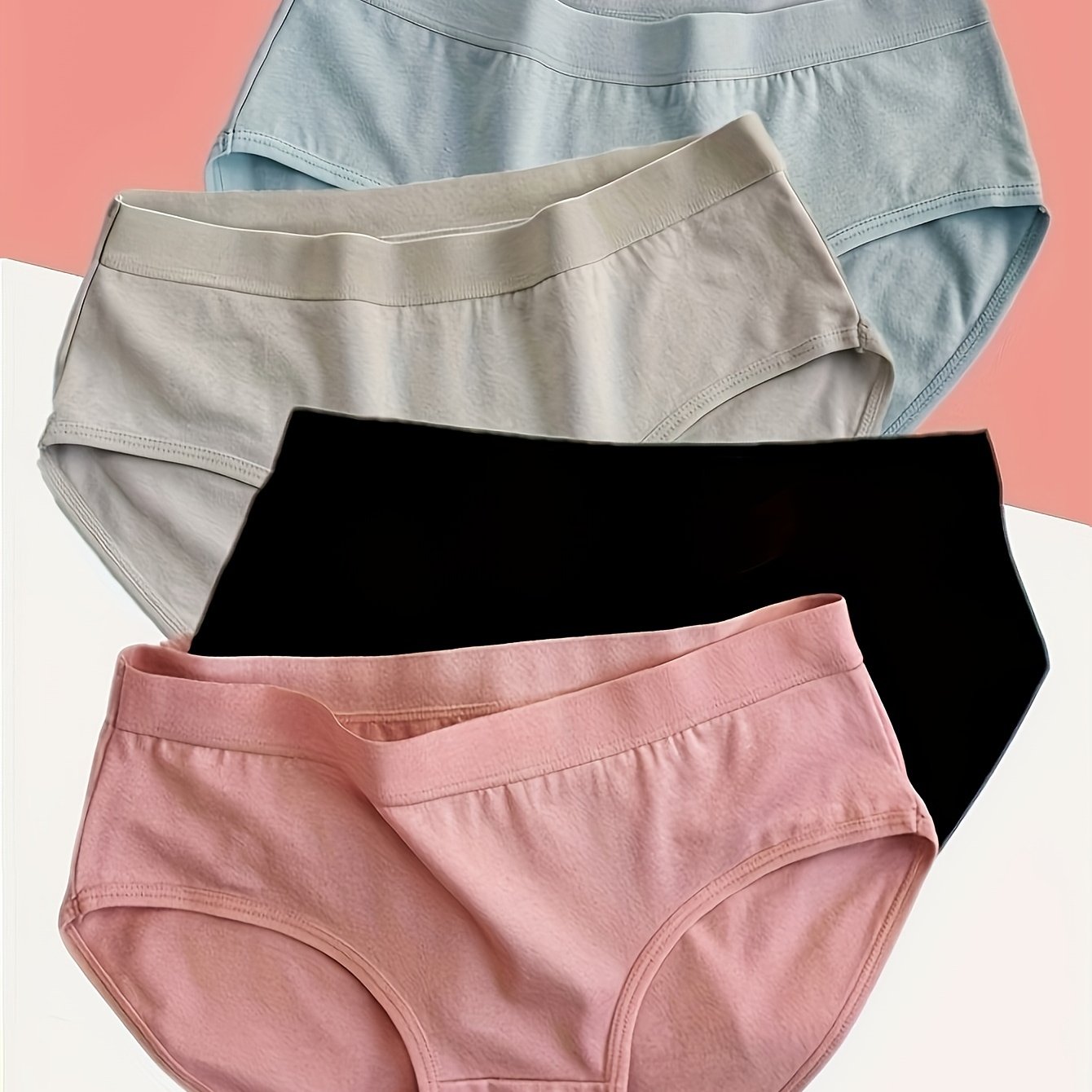 Women's Breathable Stretchy Cotton Briefs Pack of 4 Comfortable Underwear