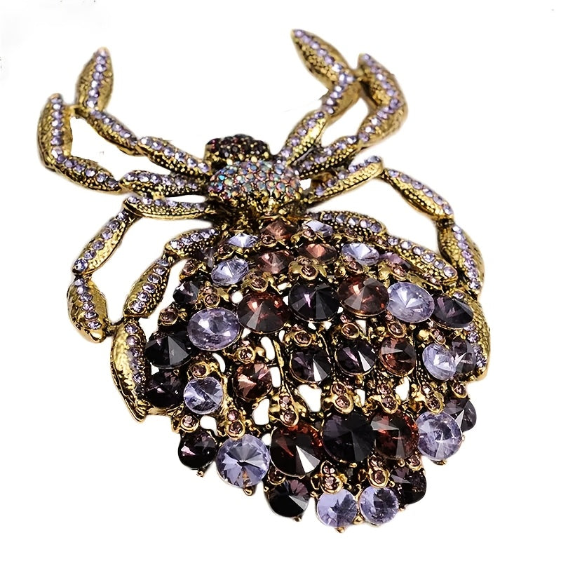 Women’s Rhinestone Spider Brooch Jewelry for Parties and Proms
