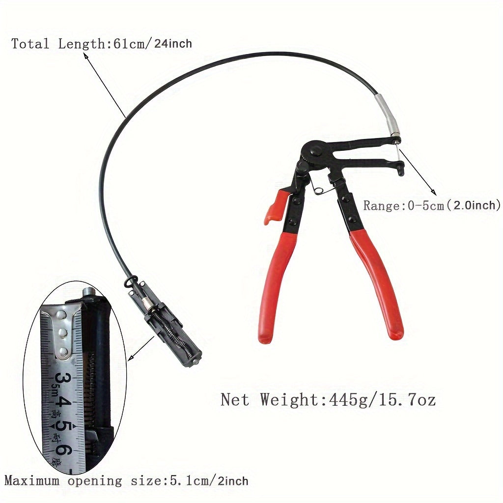 Гибкие плоскогубцы для стопорных колец из стали, инструмент для хомутов длиной 60,96 см для ремонта автомобиля