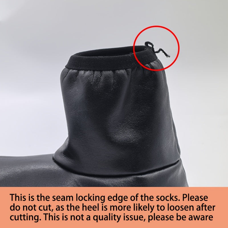 Unisex Winter Socks 3 Pairs Non-Slip Plush Lined Knit Polyester Spandex