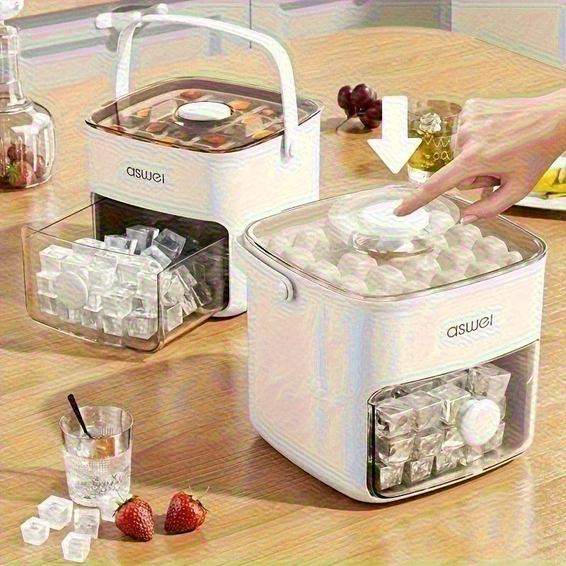 Home Double Layer Ice Maker Countertop Ice Cube Machine Food Grade Safe