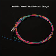 6-Pack Rainbow Acoustic Guitar Strings for E-A Classic Folk Guitars High-Quality