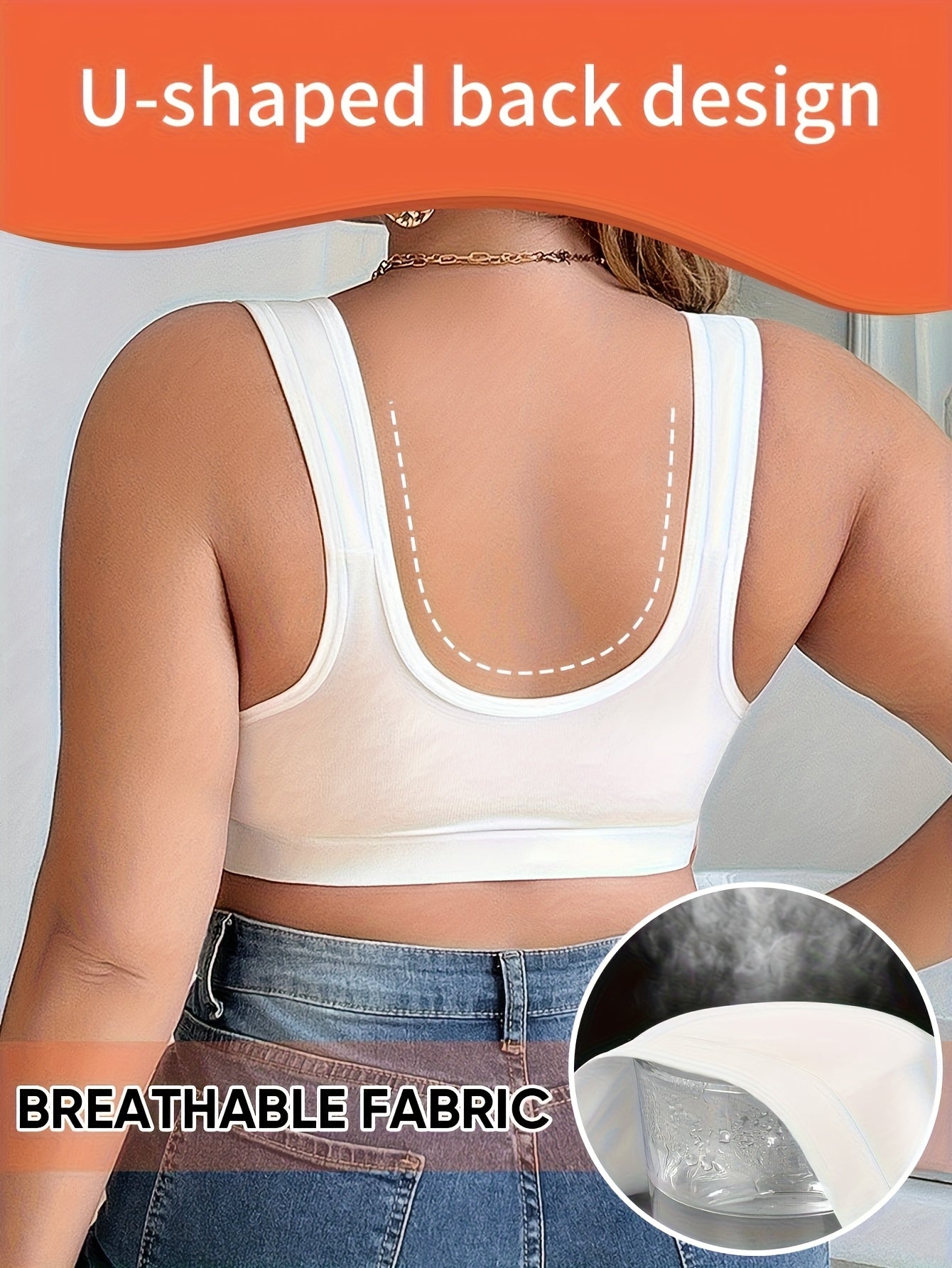 Plus Size Seamless Full Coverage Bra Wide Bottom Support Breathable