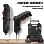 Electric Screwdriver Set with USB Rechargeable Lithium Battery Multi-Head Compatibility Strong Power and Precision