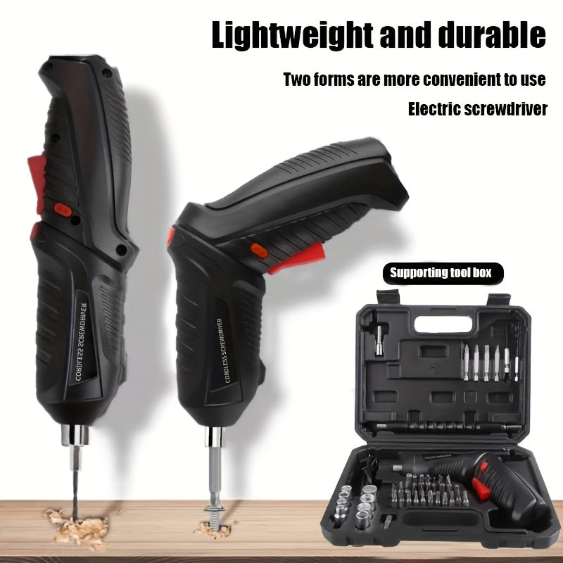Electric Screwdriver Set with USB Rechargeable Lithium Battery Multi-Head Compatibility Strong Power and Precision