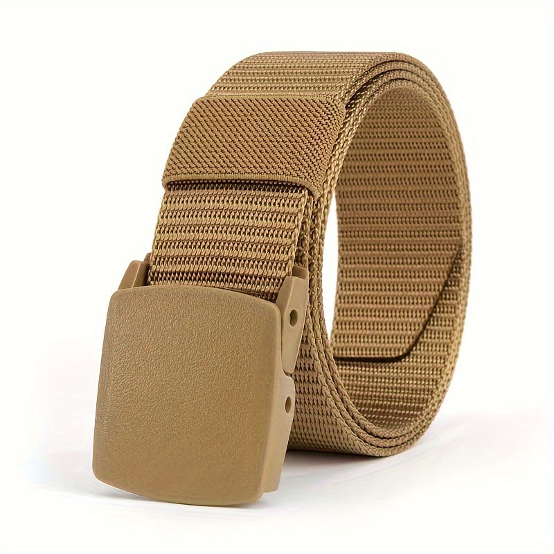 Nylon Belt Hypoallergenic Black Casual Outdoor Buckle for Men