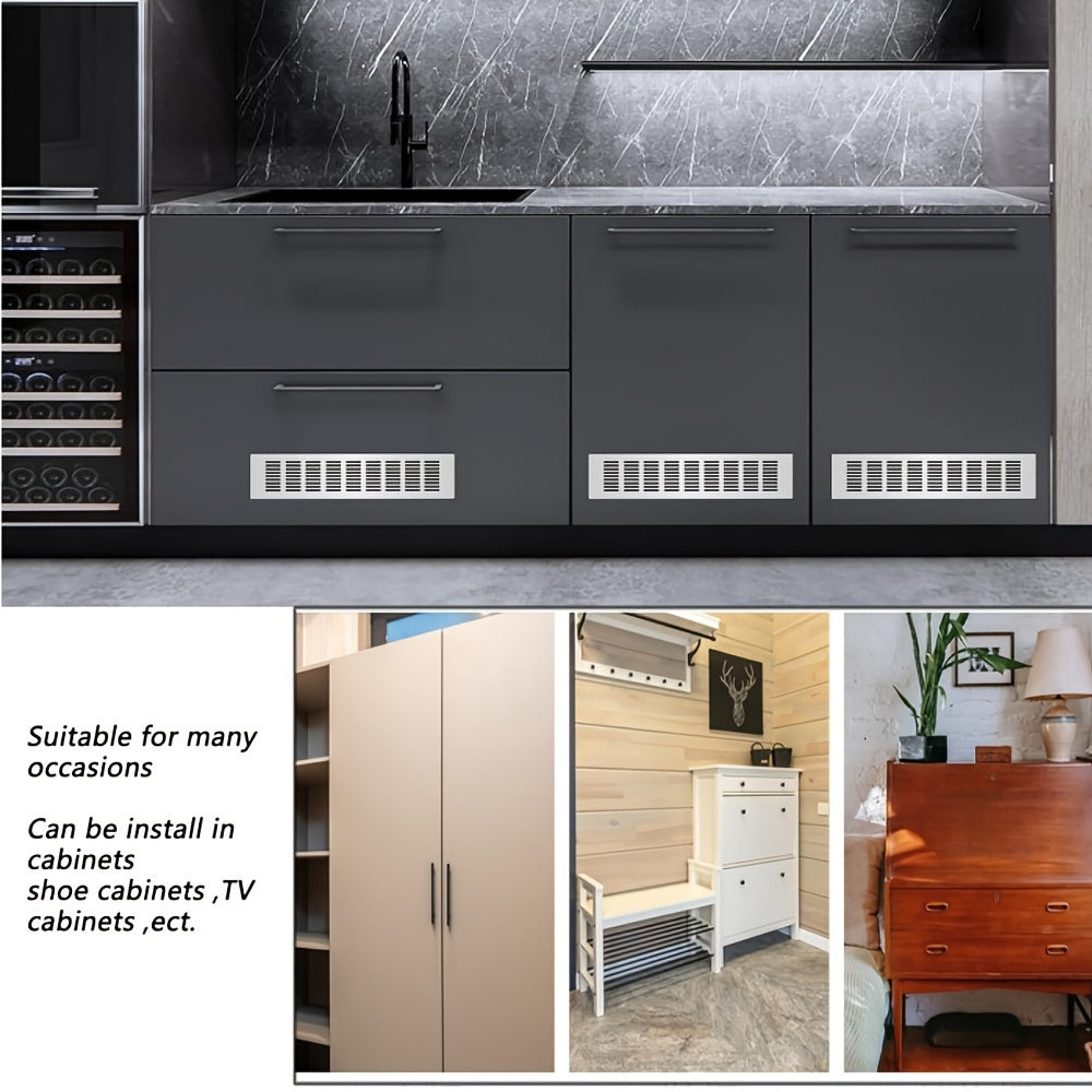 Alüminiy alloy oshxona ventilyatsiya grillari 300x80mm, ikkita paketda, vintlar bilan