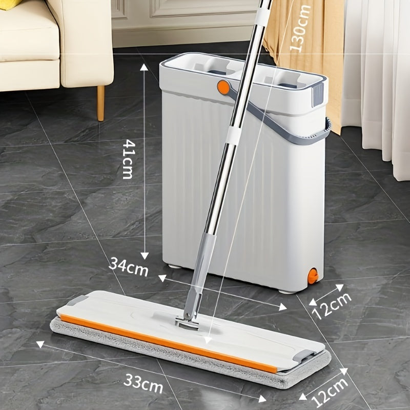 Multi-Surface Mop Cleaner Set with 7x Magnifying Handle and Microfiber Cloths