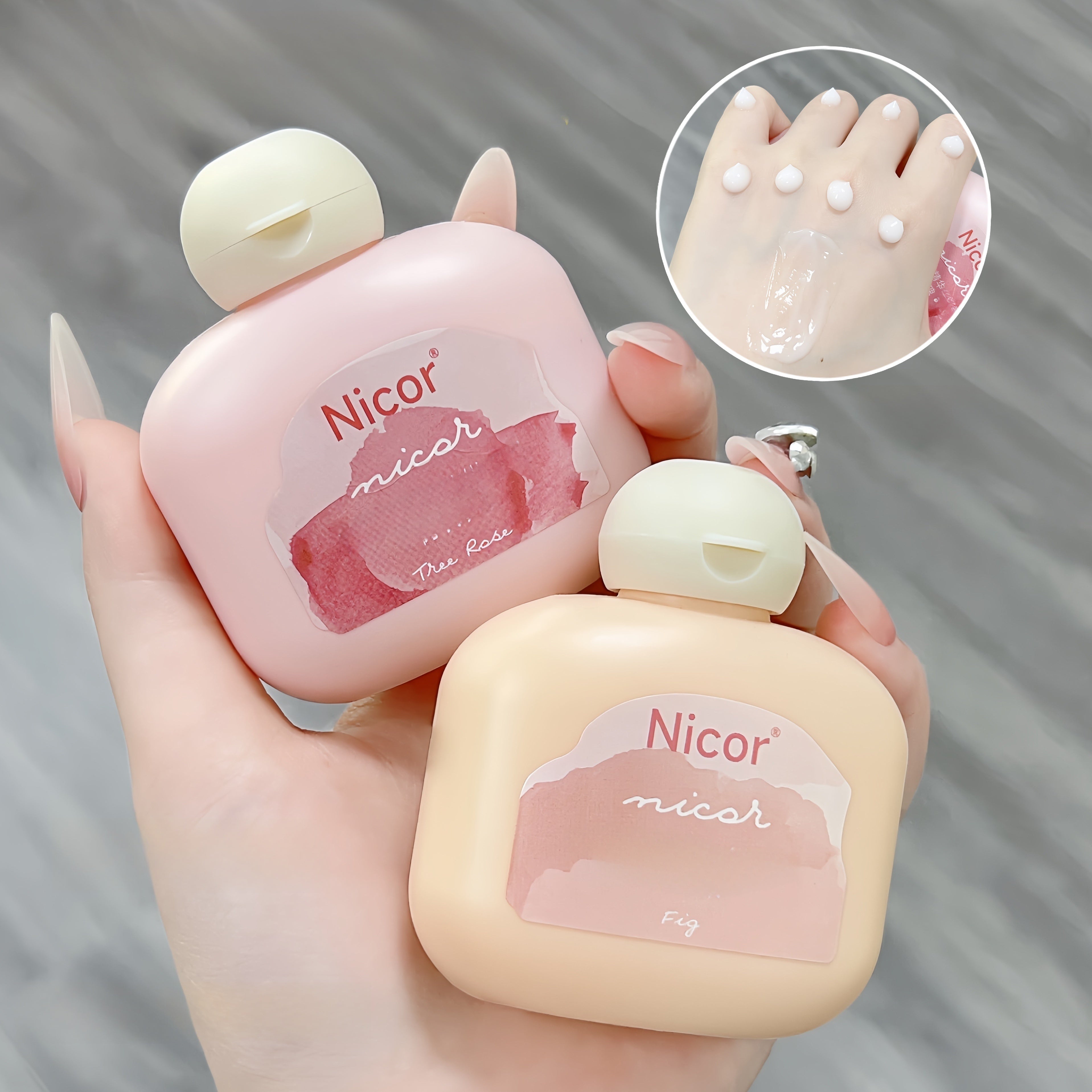 Portable Hand Cream with Plant-Based Hyaluronic Acid and Squalane for Dry Hands