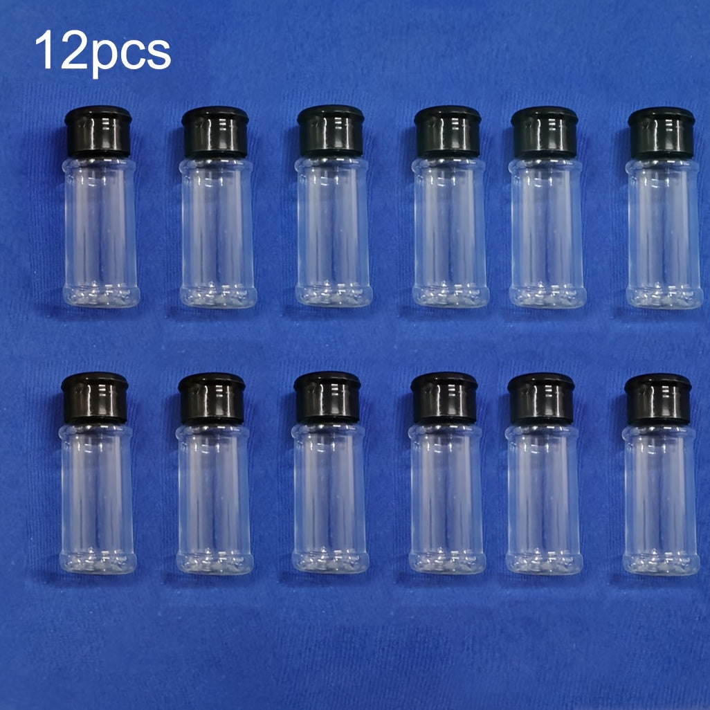 12 банок для специй, идеально подходящих для хранения всех ваших приправ на кухне или во время кемпинга, пикника или барбекю. Эти креативные бутылки для мононатриевой глутамата и уличные солонки оснащены крышками-дозаторами для удобного хранения приправ.