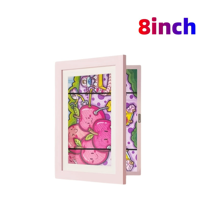 Ko'p funksiyali magnit san'at ko'rsatish ramkasi - oldindan ochiladigan, mustahkam yog'och, plakatlar, fotosuratlar va rasmlar uchun gorizontal yoki vertikal osiladi - zamonaviy qora, bezatish va sovg'a berish uchun ajoyib.