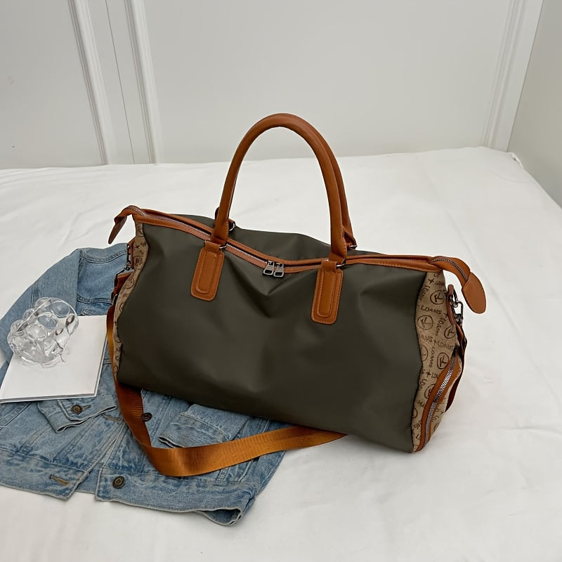 Bolsa de viaje estilo casual de gran capacidad para fitness, yoga, deportes, negro