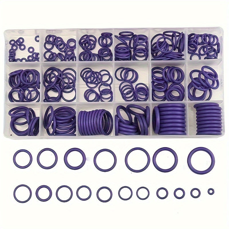 270PCS Car Air Conditioner Seal Kit Nitrile Rubber Gaskets O-Rings Auto Repair