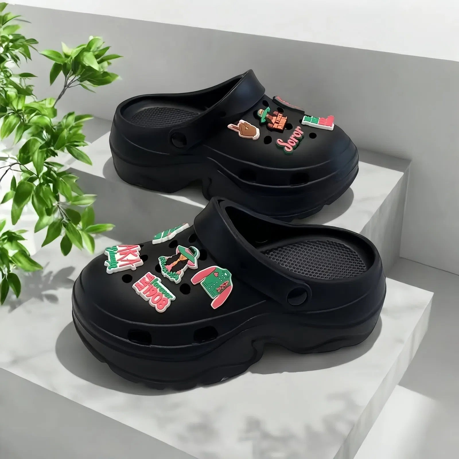 Women’s Summer EVA Hollow Breathable Sandals Non-Slip Garden Beach Shoes