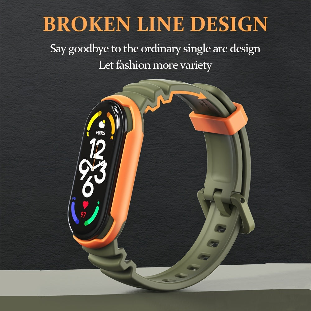 Waterproof TPU Sport Band for Mi Band 5 6 7 Adjustable Durable Replacement Strap