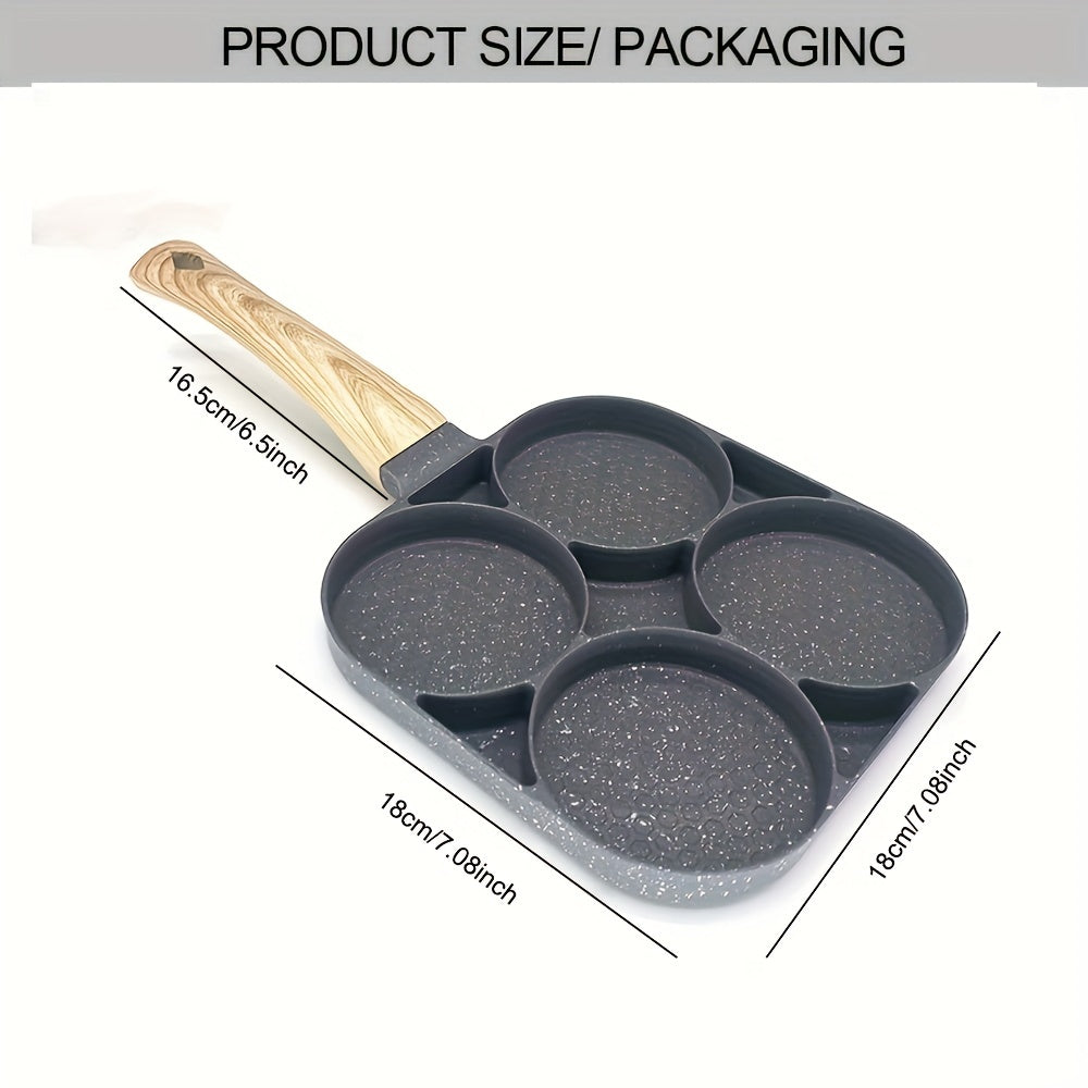 Non-Stick Omelette Pan with 4 Holes for Egg Dumplings Hamburgers and Steaks