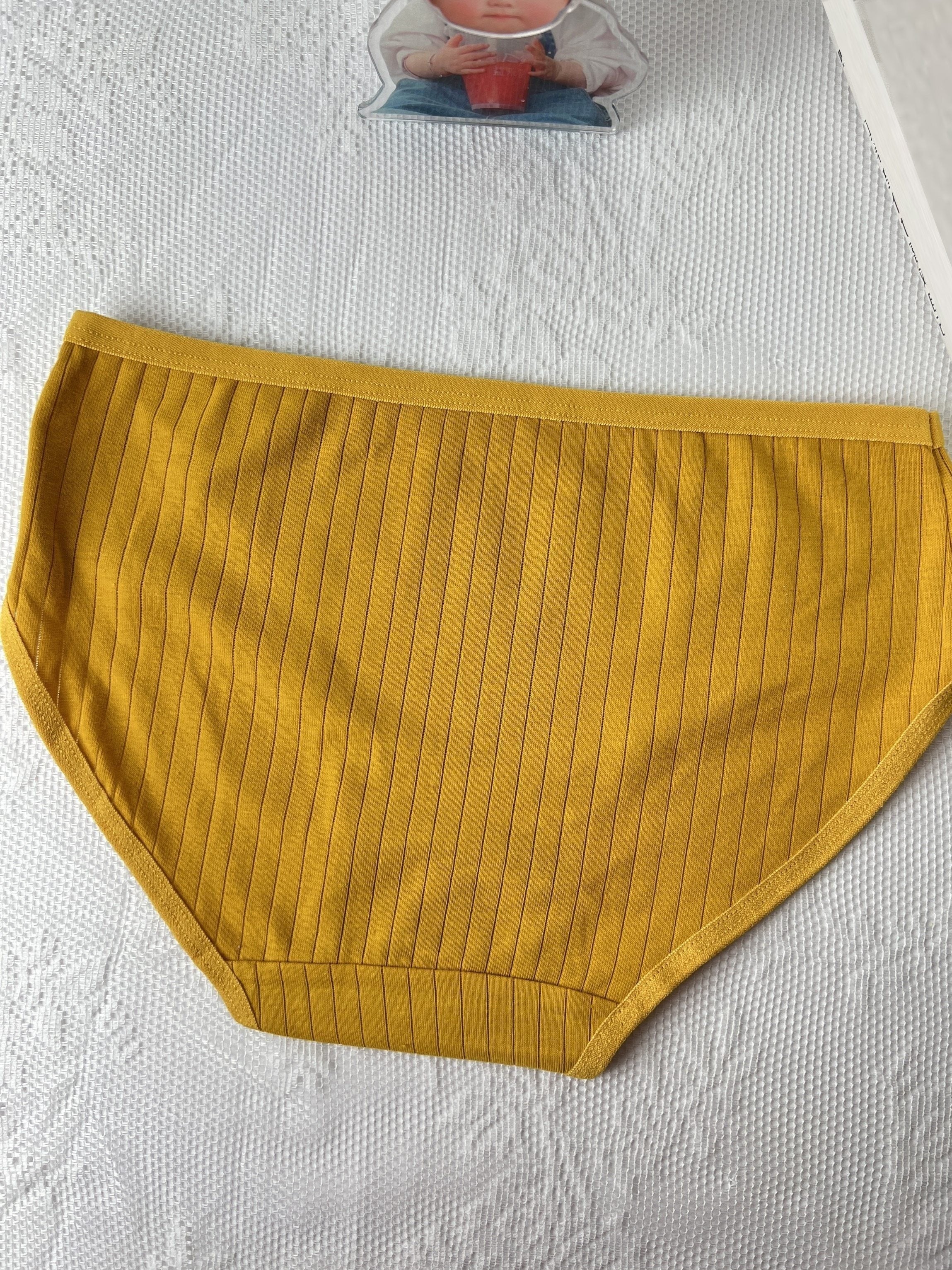 Women's Ribbed Mid-Rise Stretch Briefs Pack of 5 Comfortable Underwear