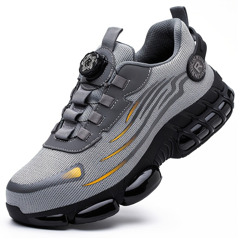 Unisex Safety Shoes Steel Toe Anti-Slip Shock Absorption Wear-Resistant Outdoor Casual Low Top