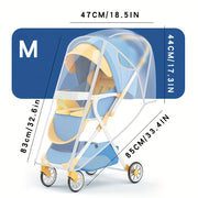 Aravachalar uchun yomg'ir qopqog'i, aravachalar uchun shamol to'sig'i, barcha ob-havo sharoitlari uchun universal qoplama, Rojdestvo, Halloween, Thanksgiving, Yangi yil va Sevgi kuni uchun mukammal sovg'alar.