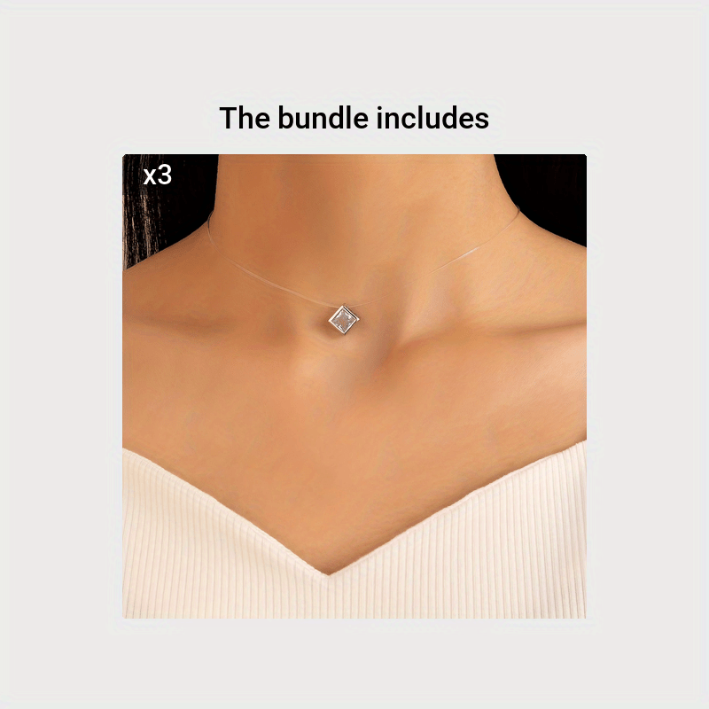 Женское ожерелье-подвеска с имитацией в форме сердца и прозрачной цепочкой из рыболовной лески