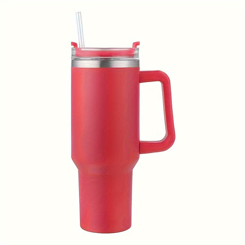 40oz Insulated Stainless Steel Tumbler with Handle and Straw Lid Leak-Proof Travel Mug