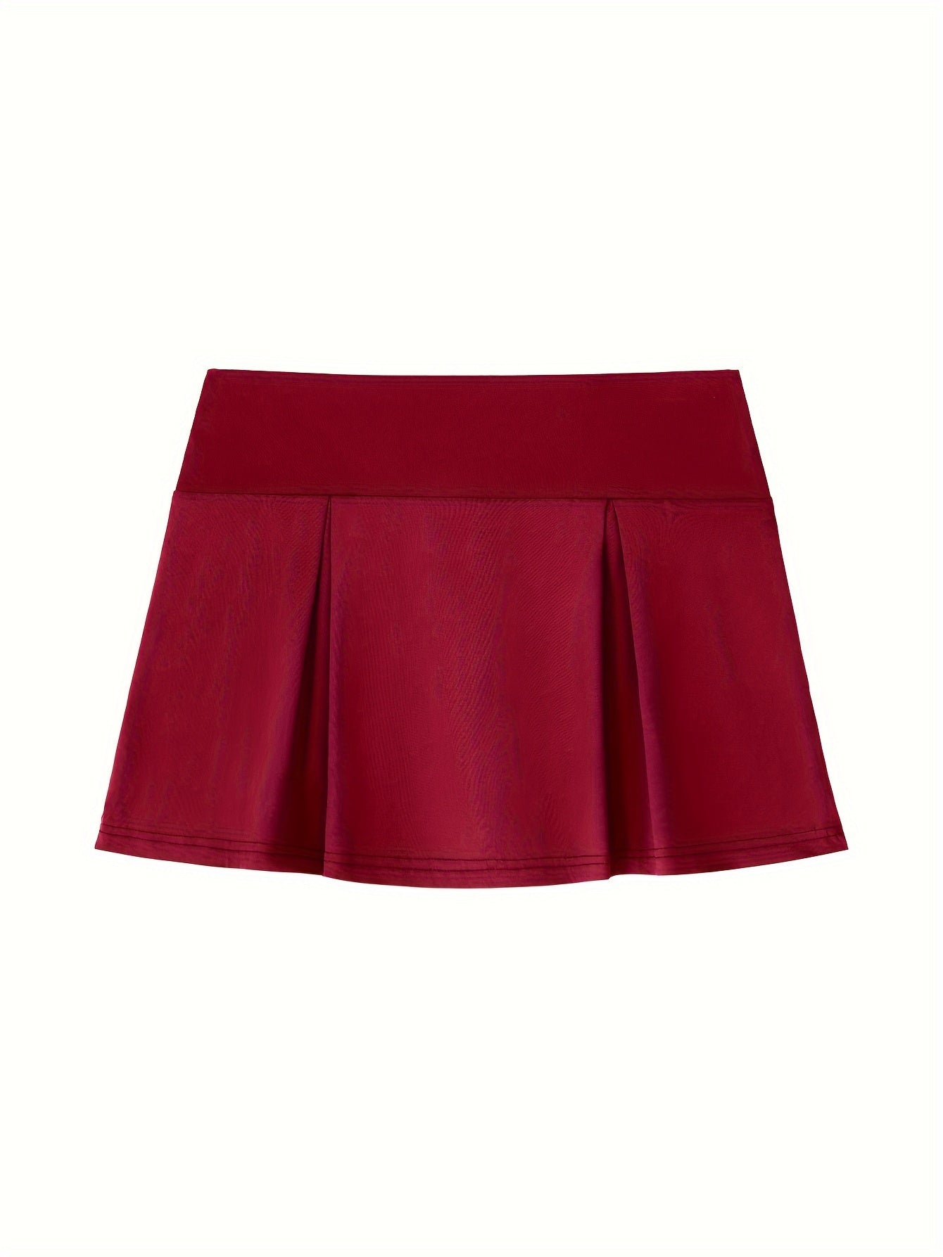 Women's Plus Size 2-in-1 Pleated Yoga Skirt Pants casual Stretchy Skirt