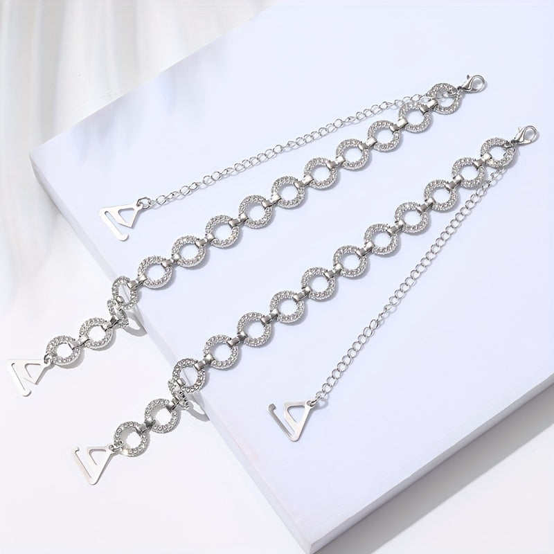 Correas de sujetador con patrón geométrico de metal ajustables para ropa interior y vestidos