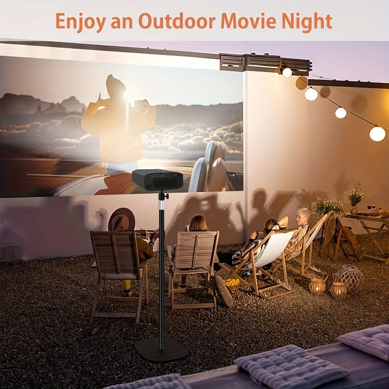 Carbon Steel Projector Stand with Adjustable Height and 360° Rotation for Home Office