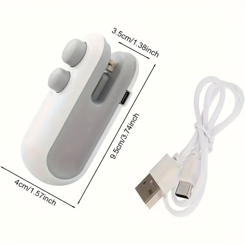 Portable USB Rechargeable Food Sealer with Vacuum and Cutter Blade