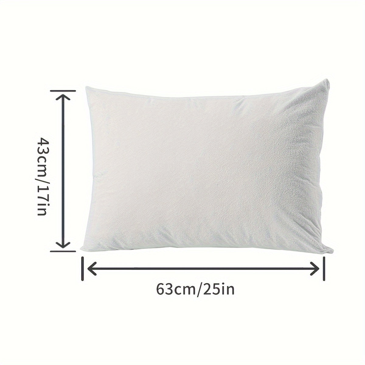 Waterproof Twill Weave Pillowcase with Velvet Touch, Stain-Resistant, 60 Thread Count