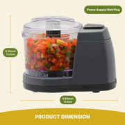 2-кубковый электрический овощерезка с европейской вилкой, без необходимости в батарее