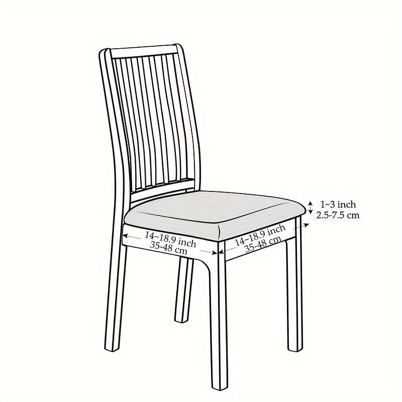 Stretch Chair Cover Polyester Natural Wood Finish All-Season Dining Room Seat Protector